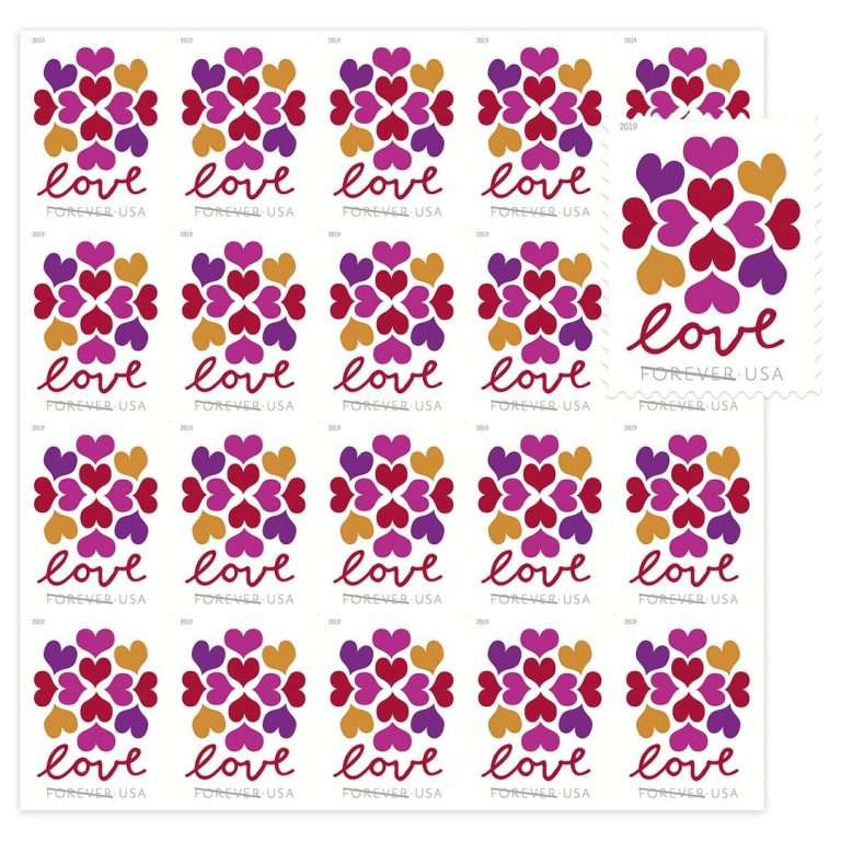Hearts Blossom Stamps