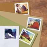 Barns Postcard Stamps