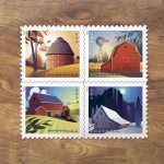Barns Postcard Stamps