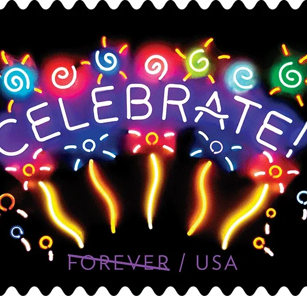 Neon Celebrate Stamps
