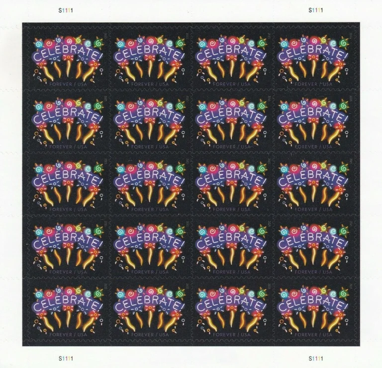 Neon Celebrate Stamps
