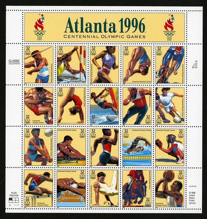 Centennial Commemorative Stamp for the 1996 Atlanta Olympics