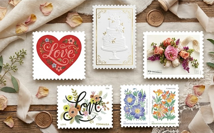 Recommended classic wedding USPS stamps